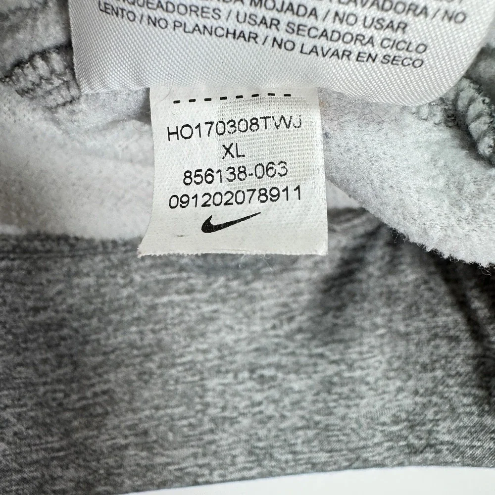 Nike Dri-FIT Mens XL Heather Gray Full Zip Hoodie Sweatshirt Athletic Training